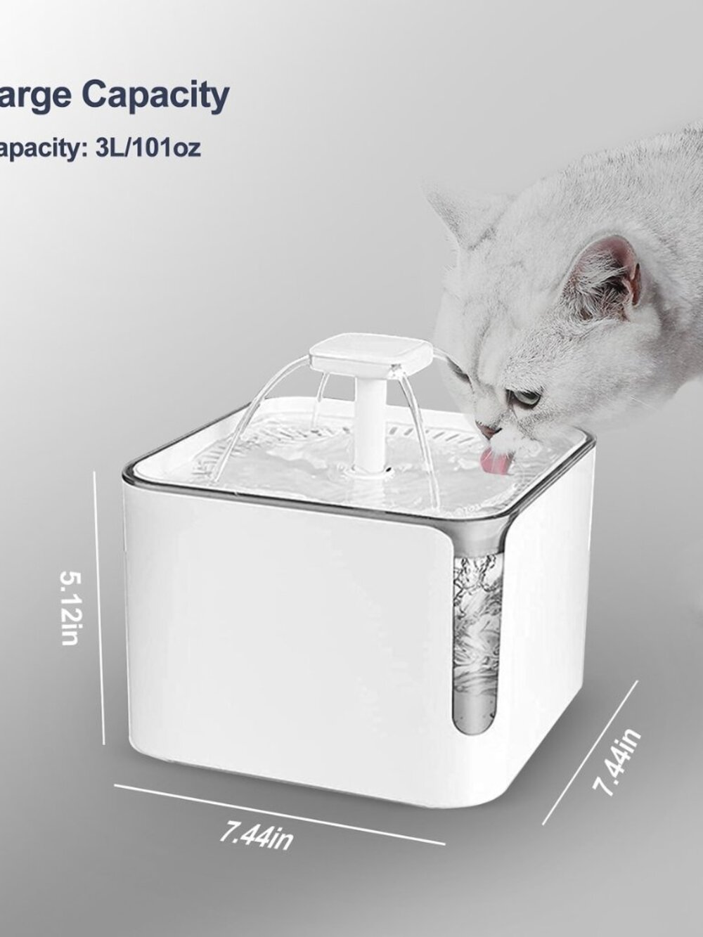 3L Automatic Cat Water Fountain Dog Water Dispenser Ultra Quiet Pump - Picture 2 of 8
